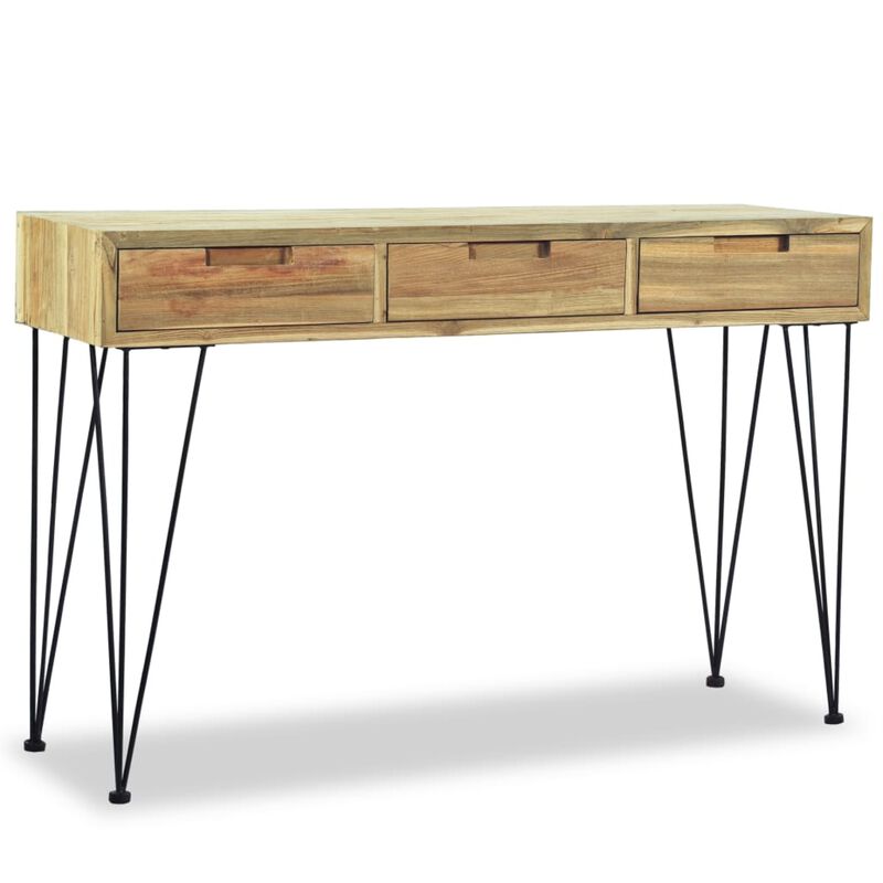 vidaXL Console Table 47.2"x13.8"x29.9" Solid Teak