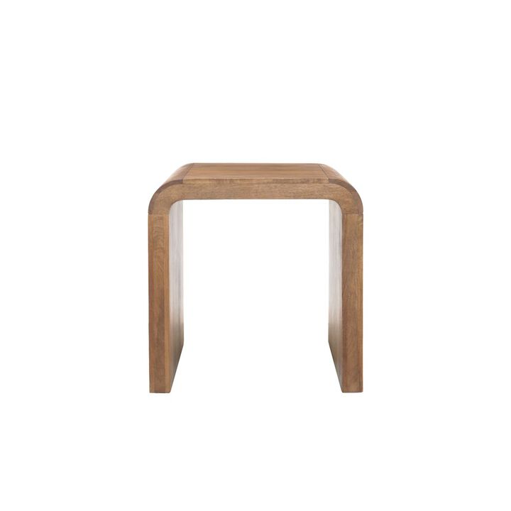 Porter Designs Palencia Solid Mango Wood End Table, Natural