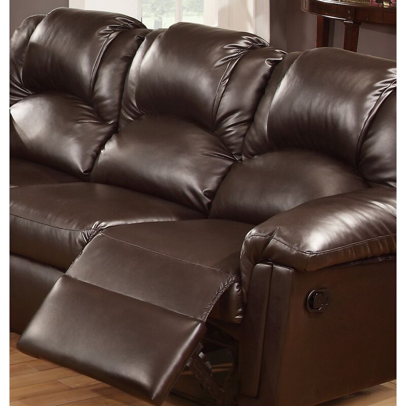 Motion Recliner Chair 1 Piece Glider Couch Living Room Furniture Brown Bonded Leather