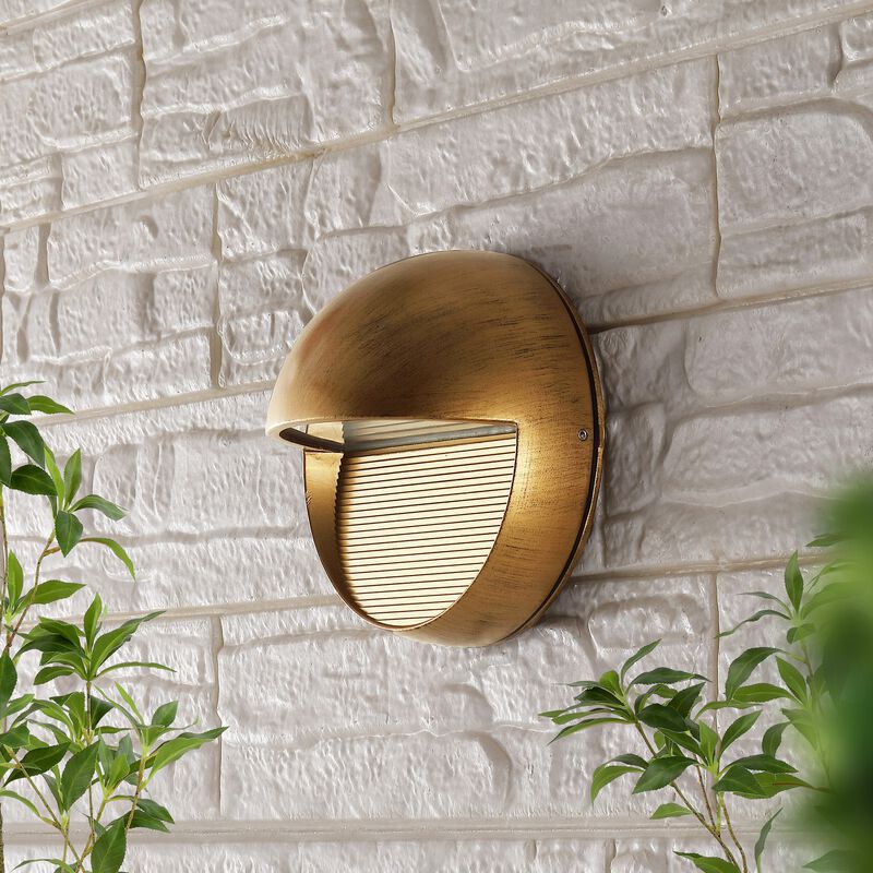 Orbe Outdoor Metal/Glass Integrated LED Wall Sconce