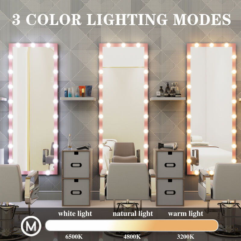 Full Length Hollywood Mirror with Lights & Touch Control