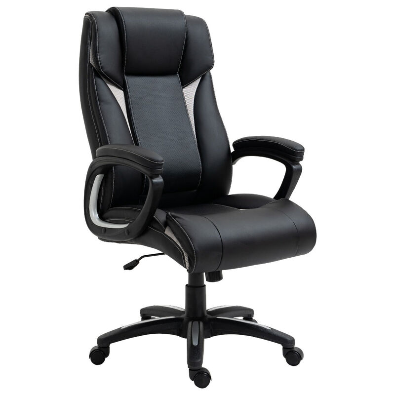 Black Executive Comfort: PU Leather High Back Office Chair