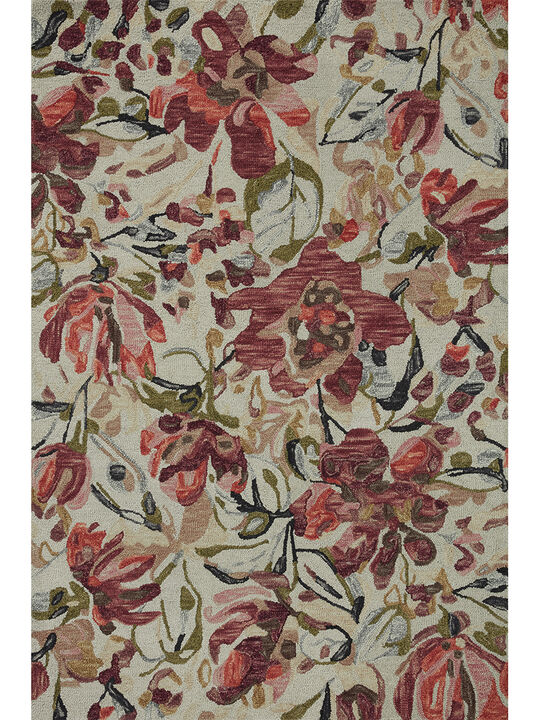 Bella BLM01 Ivory/Raspberry 7'9" x 9'9" Rug