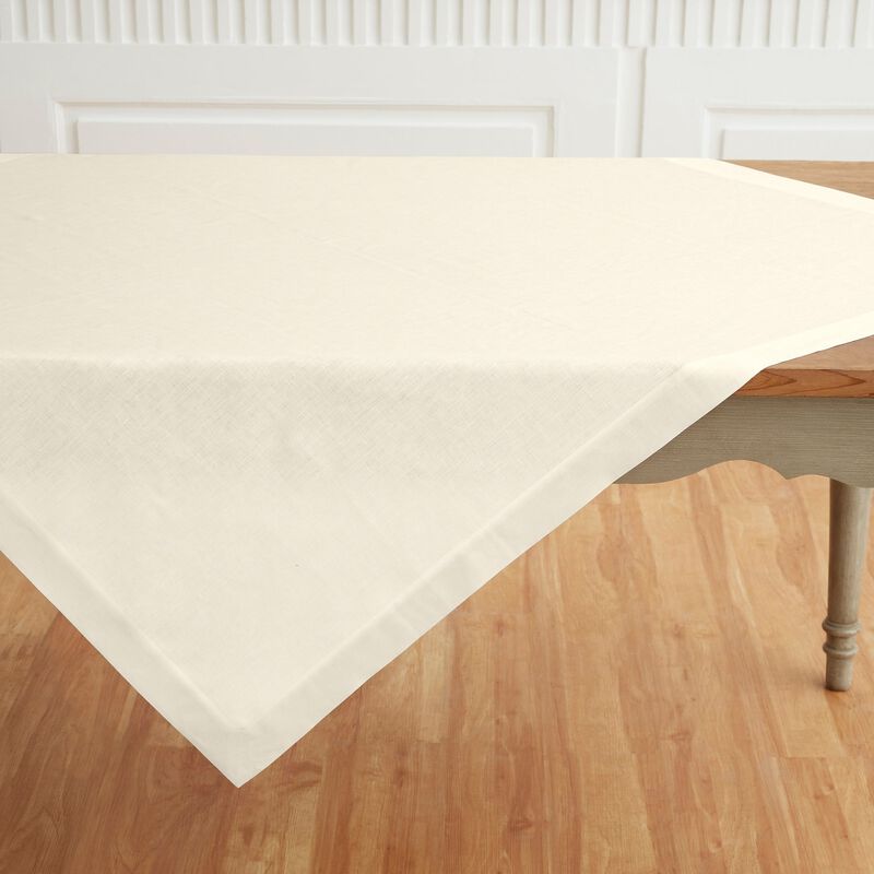 Solino Home 100% Pure Linen Table Throw 52 x 52 Inch | Fete
