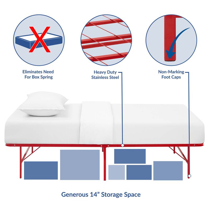 Modway - Horizon Twin Stainless Steel Bed Frame