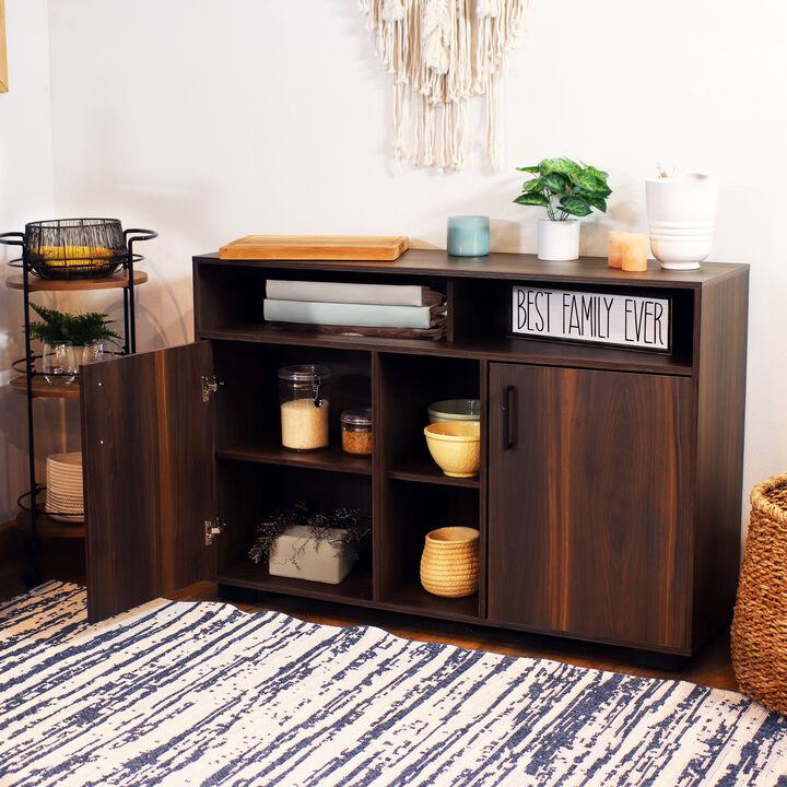 Sunnydaze 48.5" Anthony Sideboard Storage Buffet Cabinet with Shelves