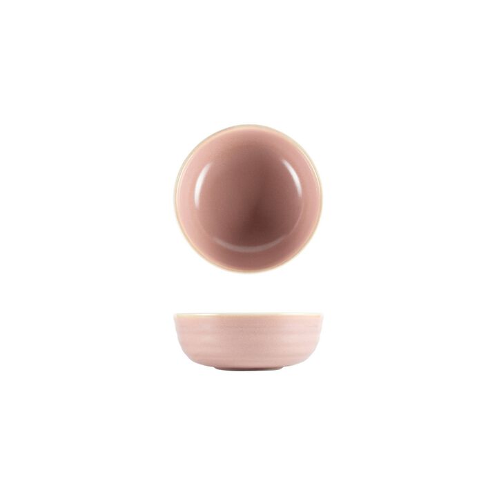 Pink Pott dia.5.75" h:2" 16 oz. Round Pink Porcelain Bowl (Set of 4)