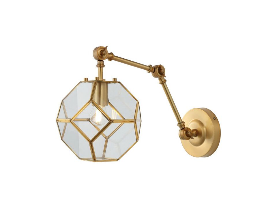 Honeycomb 1-Light Modern Contemporary Arm-Adjustable Iron/Glass LED Sconce