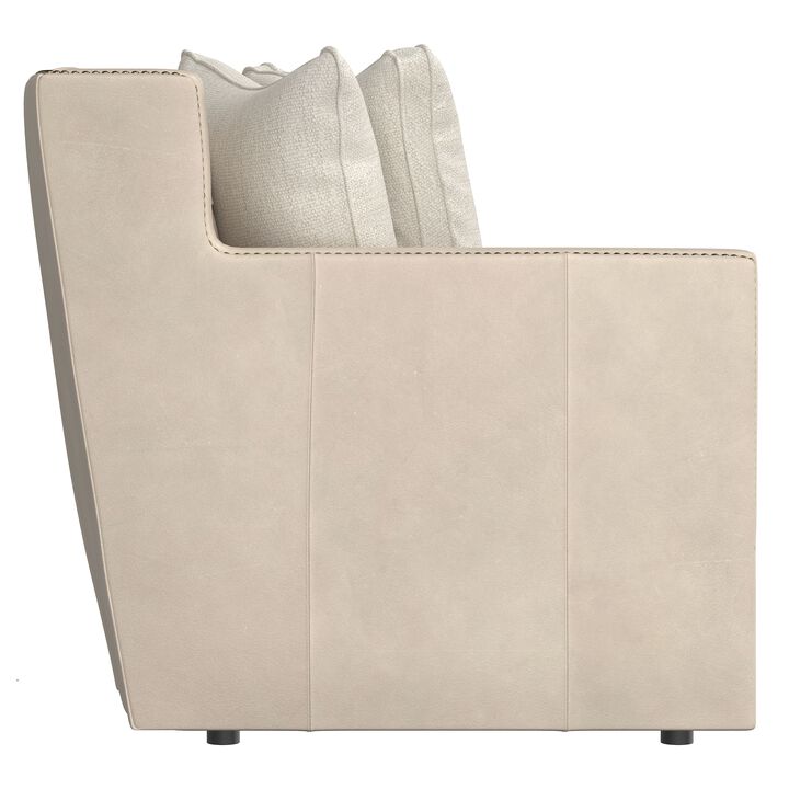 Living Candace Leather Sofa in White