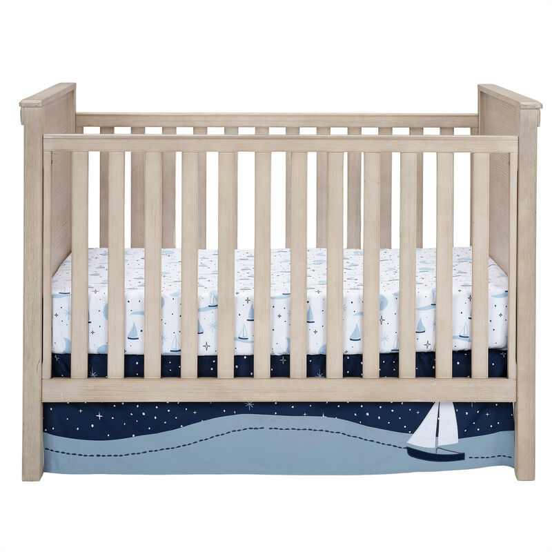Lambs & Ivy Little Skipper 3-Piece Sailboat Nautical Nursery Crib Bedding Set