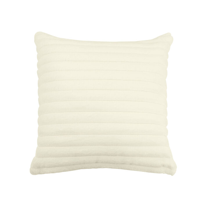 Furry Taupe Vegan Fur Rectangular Accent Pillow