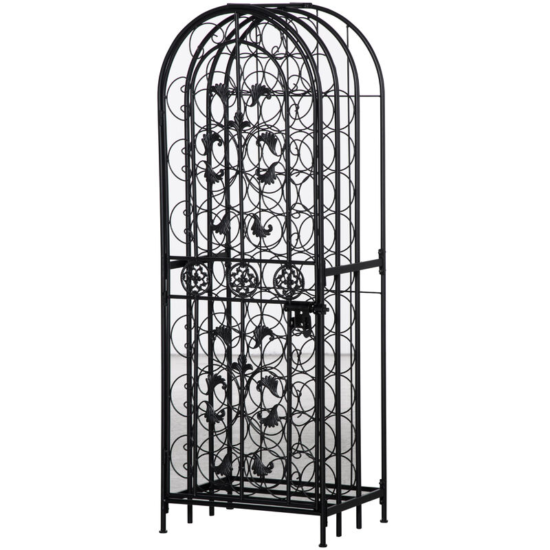 Free Standing Wine Rack 45 Bottle Holder Storage Metal Display Cabinet Home Bar