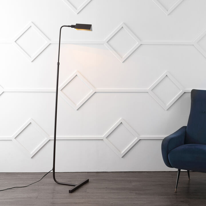 Cotys MidCentury Industrial Metal Adjustable Pharmacy LED Floor Lamp
