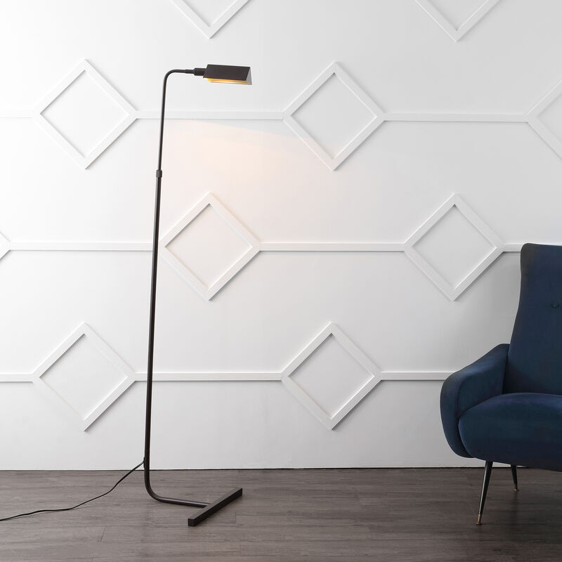 Cotys MidCentury Industrial Metal Adjustable Pharmacy LED Floor Lamp