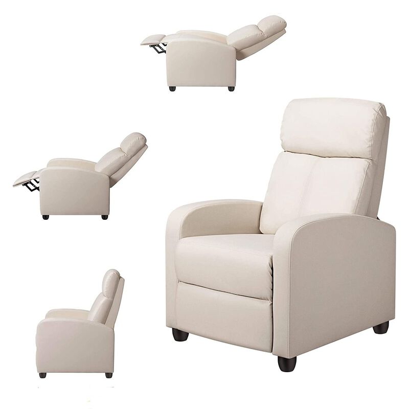 High Density Faux Leather Push Back Recliner Chair