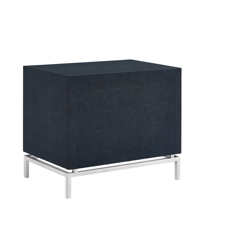 Nicole Miller Emmi Faux Shagreen Side Table