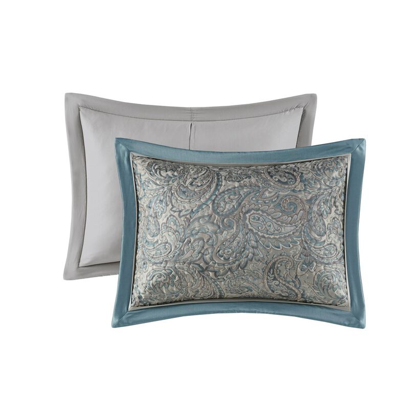 Gracie Mills Thornton 5-Piece Reversible Jacquard Bedspread Set with Throw Pillows