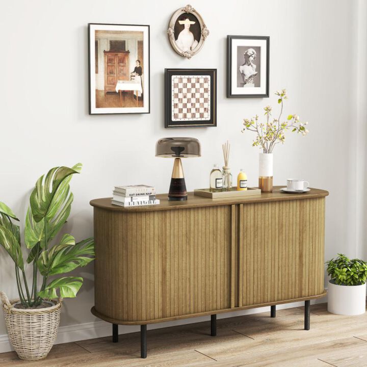 Hivvago 47 Inch Sideboard Buffet Cabinet with Adjustable Shelves for Kitchen Dining Room Living Room Entryway