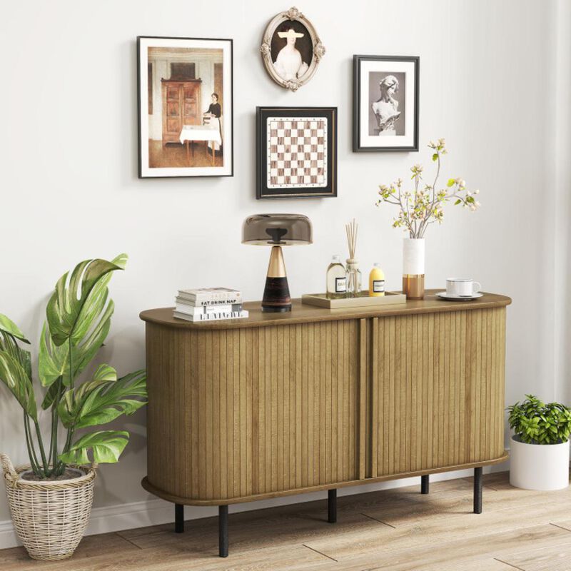 Hivvago 47 Inch Sideboard Buffet Cabinet with Adjustable Shelves for Kitchen Dining Room Living Room Entryway