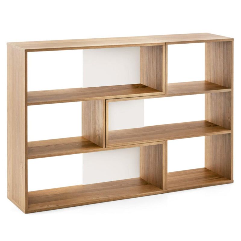 Hivvago 2-Piece Separable Bookshelf Floor Standing Corner Display Storage