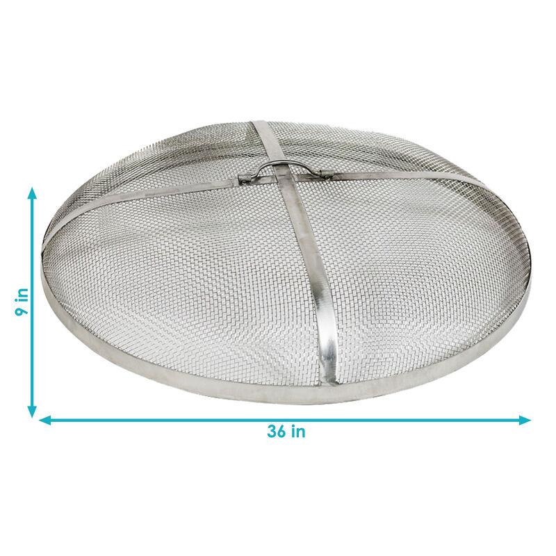 Sunnydaze Round Stainless Steel Fire Pit Spark Screen