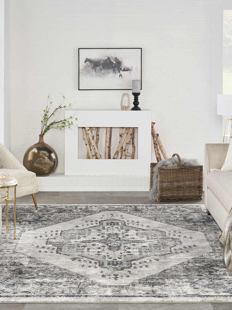 American Manor AMR02 Gray 3'11" x 5'11" Rug