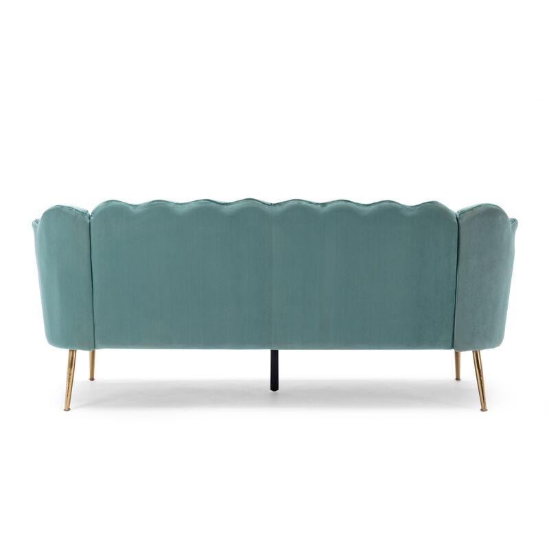 Merax Shell Design 3 Seats Velvet Sofa