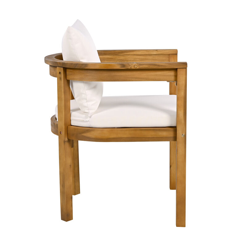 Merax Outdoor Acacia Wood Dining Chair