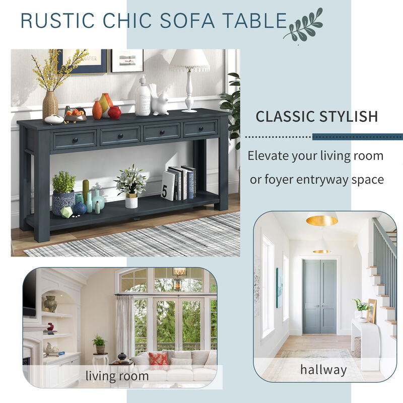 Merax Console Table with Storage Drawers