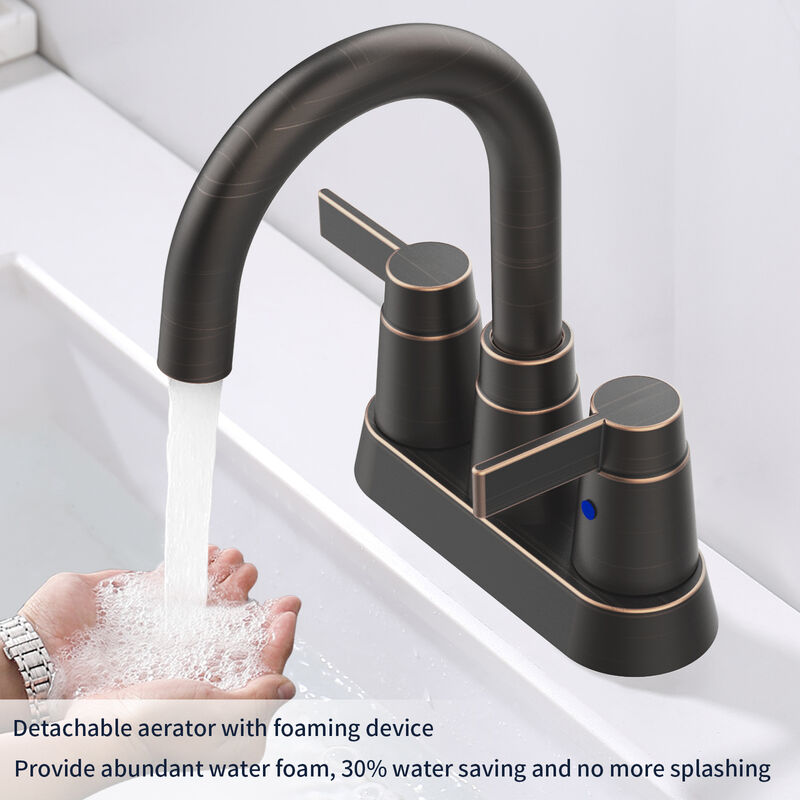2-Handle Bathroom Sink Faucet for Modern Vanity with Smooth Water Flow & Durable Design