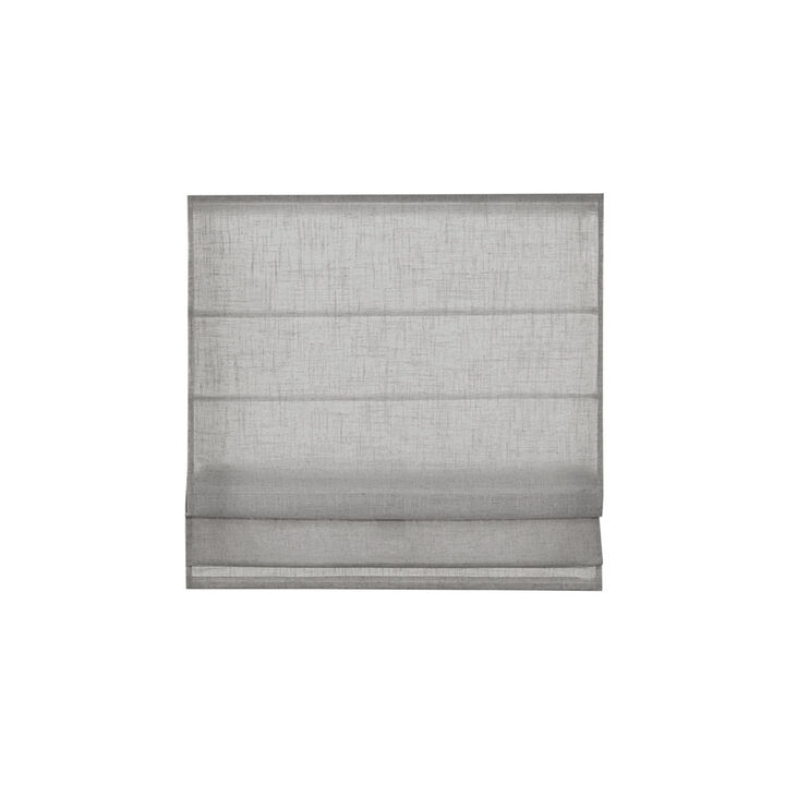 Gracie Mills Eulalie Cordless Lightweight Linen Blend Roman Shade - 27x64"