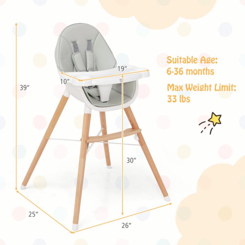 Hivvago Baby High Chair with Dishwasher Safe Tray