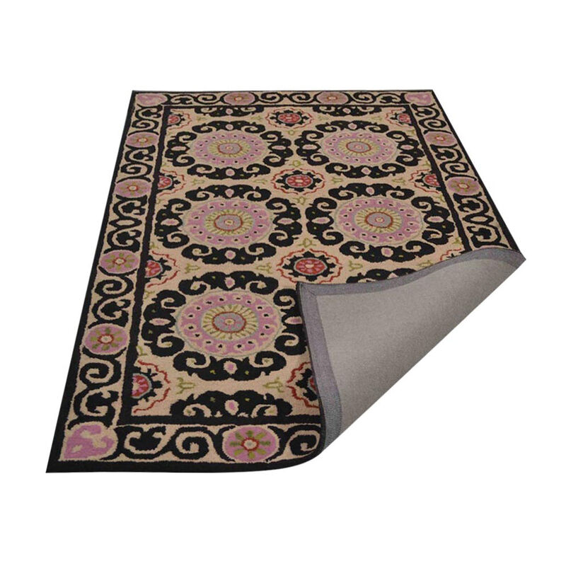 RUGSOTIC CARPETS HAND TUFTED WOOL ECO-FRIENDLY AREA RUGS  - 9'x12', Rectangle Shape, Beige Multicolor, Classic Oriental Traditional  Design, High Pile Thick Handmade Anti Skid Area Rugs (K00208)