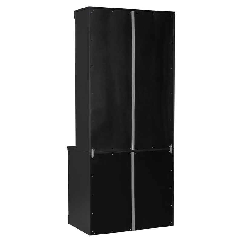 Merax Modern Bookcase Tall Bookshelf with LED Lighting