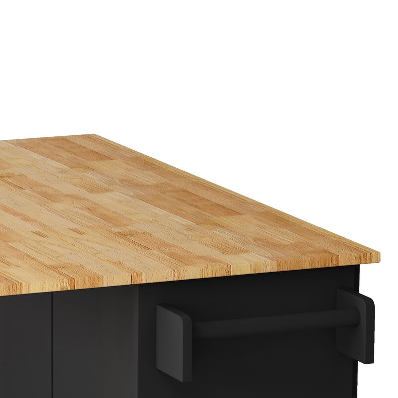 Streamdale Kitchen Island Cart with Storage Drawers & Cabinet