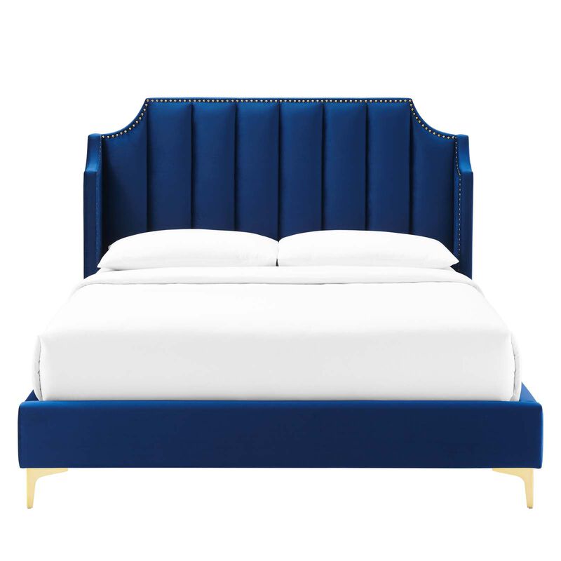 Modway - Daniella Performance Velvet Queen Platform Bed