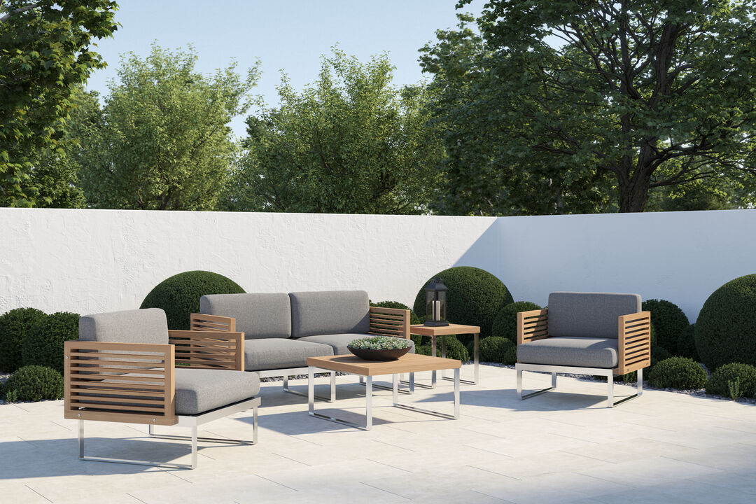 Monterey 4 Seater Chat Set with Coffee Table and Side Table