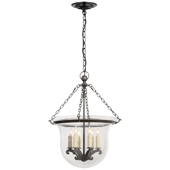 Country Medium Bell Jar Lantern in Bronze