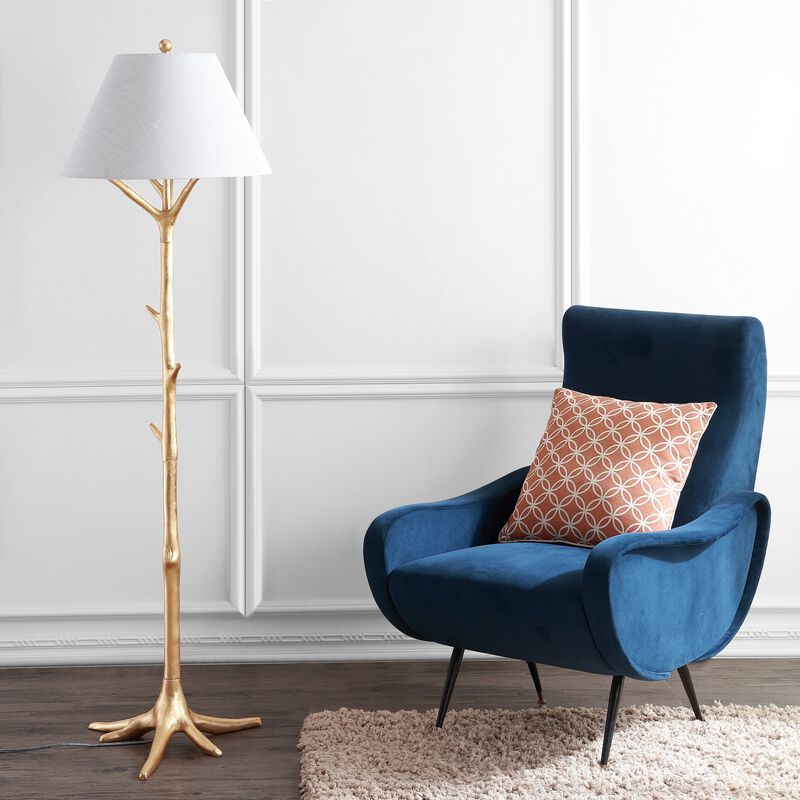 Arbor Faux Bois Resin LED Floor Lamp