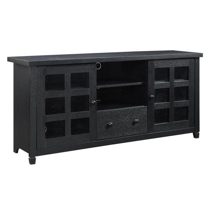 Convience Concept, Inc. Newport Park Lane 1 Drawer TV Stand with Storage Cabinets and Shelves for TVs up to 65 Inches, Black