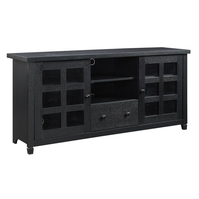 Convience Concept, Inc. Newport Park Lane 1 Drawer TV Stand with Storage Cabinets and Shelves for TVs up to 65 Inches, Black