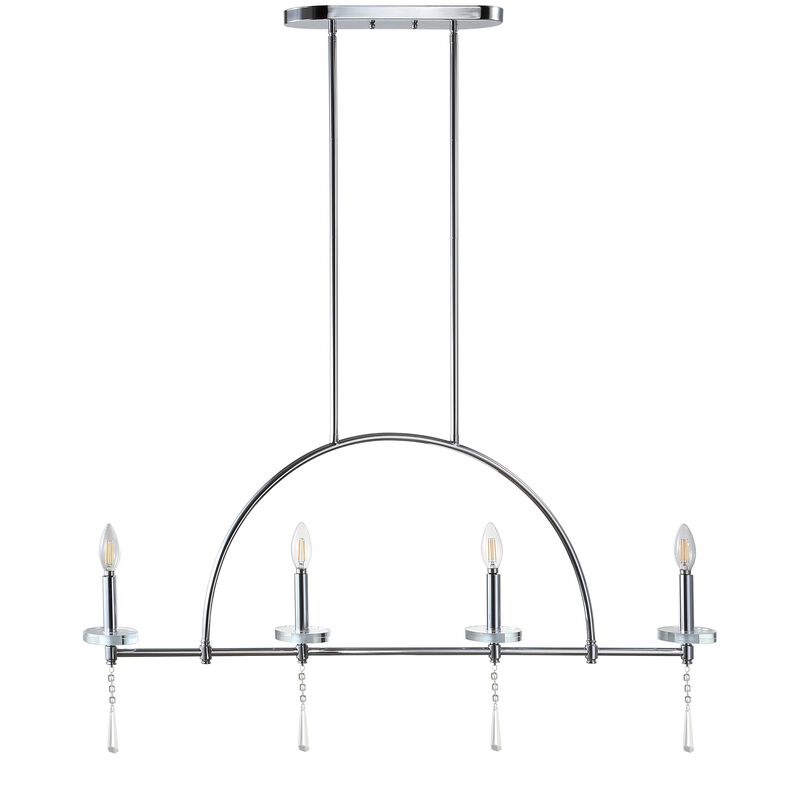 Doris 4-light Linear Metal/Crystal LED Pendant