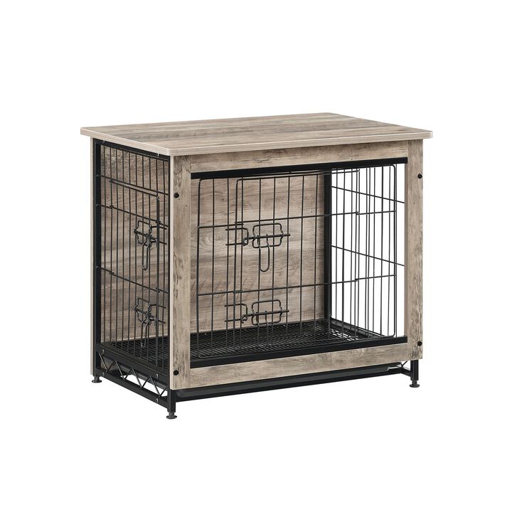 Wooden Dog Crate End Table - Indoor Pet Crate with Removable Tray Wooden Dog Crate End Table - Indoor Pet Crate with Removable Tray