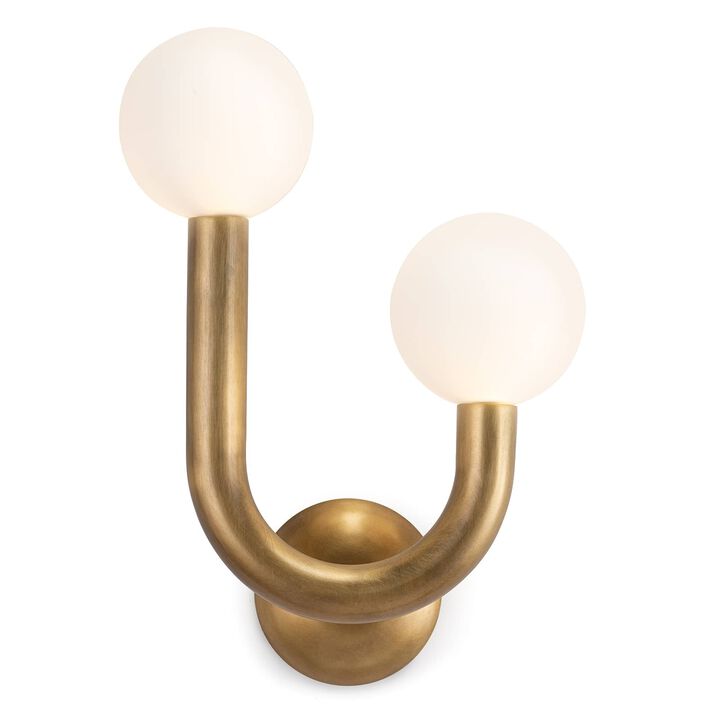 Happy Sconce Right Side in Natural Brass