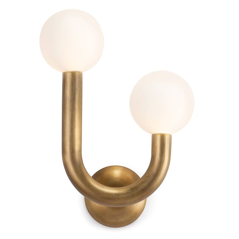 Happy Sconce Right Side in Natural Brass