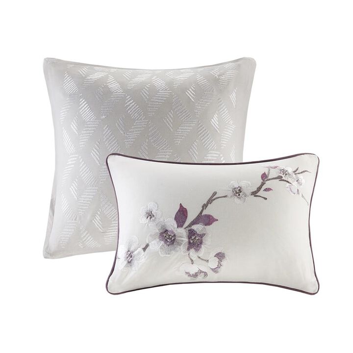 Belen Kox Purple Floral 8 Piece Comforter Set, Belen Kox