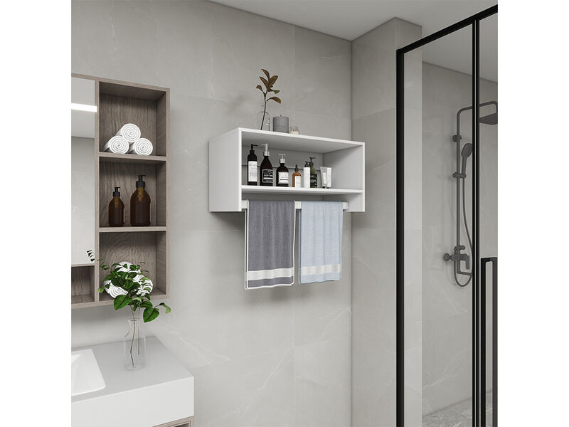 Modern Closet Organizer System,Wall Mounted Closet Organizers and Storage Walk in Closet System Closet Rack and Shelving Closet Storage for Bedroom,White