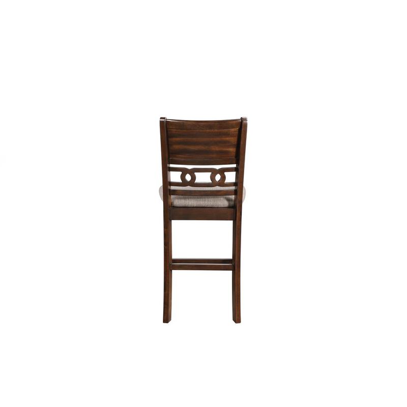 New Classic Furniture Furniture Gia Solid Wood Counter Chairs in Cherry Brown (Set of 2)