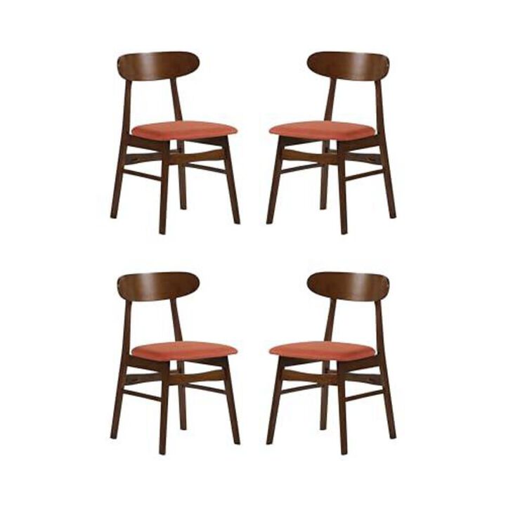 New Classic Furniture Morocco Orange Solid Wood Dining Chair (Set of 4)