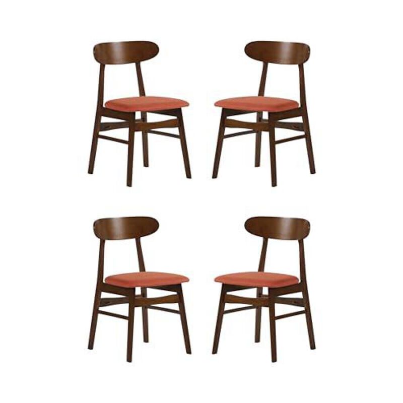 New Classic Furniture Morocco Orange Solid Wood Dining Chair (Set of 4)